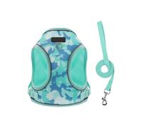 ZEPFJHE Dog Harness Training Vest Size Without Pull Design with Leash Ideal for Puppy and Small Breeds Green Harness
