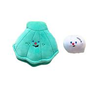 ZEPFJHE Dog Treat Dispensing Snuffle Toy Stuffed Shell+ Pearl For Puppy Teething Soft Plush Blanket For Small D