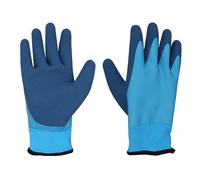 ZEPFJHE Double Latex Coated Anti Slip Grip Freezer Gloves Thermal Work Gloves With Insulated Warm Liner For Winter Cold Weather