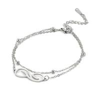 ZEPFJHE Double Layer Infinities For Women Stainless Steel Comfortable Stylish And Versatile Jewelry Special Gifts Adjustable
