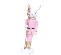ZEPFJHE Easters Themed 18cm Rabbits Holding Wand Statue Bunnies Soldier Figurine For Spring Decors Tabletop And Shelf Ornament Decorative Sculpture