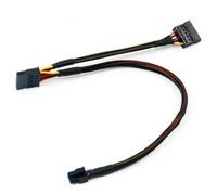 ZEPFJHE Efficient 6Pin To Two 15pin Power Connectors Extension Cable For Upgrading Servers And Workstations Power Cord Computer Connection Adapter