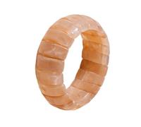 ZEPFJHE Elegant Acrylic Circles Cuff Bold Color Contrast Contemporary Fashion Wristband Handmade Retro Accessory For Gifting Retro Ombres Bangle