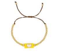 ZEPFJHE Elegant Braided Wrist Chain Featuring Handmade Crystal And Gold Coppers Beads For Versatile Wear Adjustable Length