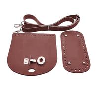 ZEPFJHE Elegant Crochet Bag Base Replacement Set With Buckle Adjustable Strap For Handmade Shoulder Purse Accessories PU Leather Bag Making Supplies
