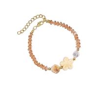 ZEPFJHE Elegant Marine-Themed Adjustable Ceramic Snail Pendant With Crystal Beads For Daily Wear Ceramic Charm