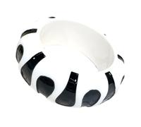 ZEPFJHE Elegant Polkas Dot Designs For Women 6.4cm Inner Diameter Comfort Fit Resin Jewelry Accessory Casual And Formal Jewelry Accessory