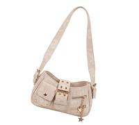 ZEPFJHE Elegant Structured Top Handle Bag Premium Shoulder Bags PU Leather Handbag Multi Compartment Design Crossbody Purse Practical Women's Purse