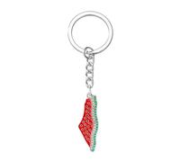 ZEPFJHE Elegant Watermelon Keyrings Alloy Keychain Pendant Handbag Ornament Elegant Key Accessory for Everyday Use