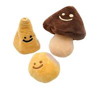 ZEPFJHE Exquisite Mushroom Shaped Pets Set For Dogs Tear Resistant Odor Plush 3pcs/Set Dogs For Play Set