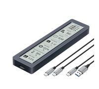 ZEPFJHE Externals HDDs Enclosure Aluminum Cooling Systems Builts In Screen For Disk Health Temperature USB 3.1 Aluminum Cooling NVMe Enclosure