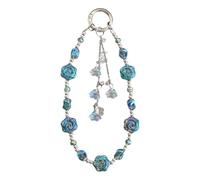 ZEPFJHE Eye Catching Chain Handmade Beaded Cellphone Lanyard For Women Girls Telephone Strap Jewelry Drop-resistant Quick Install Phone Pendant Accessory