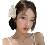 ZEPFJHE Eye Catching Hair Clips with Large Flower Rose Lightweight Hair Clip Hair Accessories for Women Girls