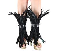 ZEPFJHE Fashion Plumage Foot Jewelry Adjustable Ankle Cuff for Halloween Celebrations Dance Performances Themed Costume Parties Adjustable Feather Ankle