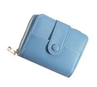 ZEPFJHE Fashion Wallet Stylish Coin Bags Large Capacity Wallet PU Leather Change Purse Solid Color Short Purse with Card Holder