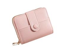 ZEPFJHE Fashion Wallet Stylish Coin Bags Large Capacity Wallet PU Leather Change Purse Solid Color Short Purse with Card Holder