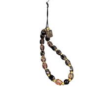 ZEPFJHE Fashionable Elegant Dark Crystal Phone Lanyard Fashion Phone Charm Strap For Keychain Smartphone Decoration Everyday Use Streetwear Crystal Beaded Lanyard