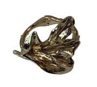 ZEPFJHE Fashionable Enameled Tulips Gold White Contrast Alloy Wrist Jewelry Suitable For Various Outfits Bangle