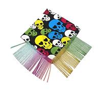 ZEPFJHE Fashionable Headscarf Street Dance Bandana Scarf With Skull/Unique Pattern Soft Fabric For Music Festival Enthusiasts Music Festival Headwear