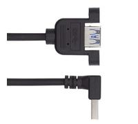 ZEPFJHE Fast Speed 5Gbps USB3.0 Extension Cable Right Angled/Straight Head Adapter Male To Female Secure Mounting Ears Design For Printers/Cameras