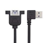 ZEPFJHE Fast Speed 5Gbps USB3.0 Extension Cable Right Angled/Straight Head Adapter Male To Female Secure Mounting Ears Design For Printers/Cameras