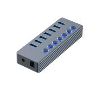 ZEPFJHE Fast Speed 7 Port USB3.0 Data Hubs Splitter With Individual Power Switches For PC Laptop And More