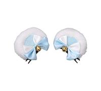 ZEPFJHE Faux Bear Ears Hair Clip Sweet Double Bowknot Cosplay Hairpins