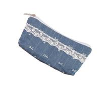 ZEPFJHE Floral Print Canvas Pencil Bag Large Capacity Pen for School Supplies Portable Case for Students Storage Bag Floral Print Portable Pouch Box