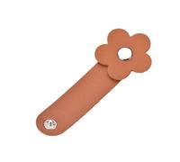 ZEPFJHE Flower Shaped Cable Ties Cord Clip For Headphones And Cables PU Leather Winder With Snap Closure Desgns Cute Flower Phone Cord Organiser