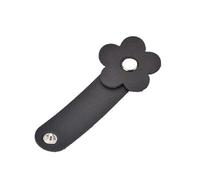 ZEPFJHE Flower Shaped Cable Ties Cord Clip For Headphones And Cables PU Leather Winder With Snap Closure Desgns Cute Flower Phone Cord Organiser