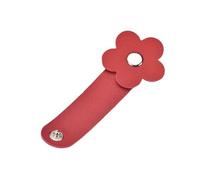 ZEPFJHE Flower Shaped Cable Ties Cord Clip For Headphones And Cables PU Leather Winder With Snap Closure Desgns Cute Flower Phone Cord Organiser