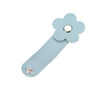 ZEPFJHE Flower Shaped Cable Ties Cord Clip For Headphones And Cables PU Leather Winder With Snap Closure Desgns Cute Flower Phone Cord Organiser