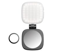 ZEPFJHE Foldable Fill Light For Phone 16/15/14 Rotating Selfie With Glass 5-Level Brightness For Makeup Phone Mount