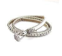 ZEPFJHE for Belts for Women Fashion Cowgirl Western Studded Belts for Jeans Pants Studded Leather Belt, White, as described