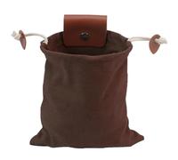 ZEPFJHE Foraging Bag Outdoor Picking Fruit Canvas Pouches PU Leather Belt with Drawstring Fruit Mushroom for Camping Hiking