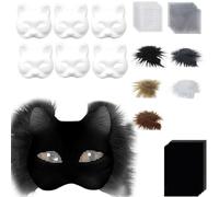 ZEPFJHE Foxes Cats With Eye Mesh Fun Therians Kits Therians Starter Kits With All The Stuff For Halloween Masquerade Eye Mesh