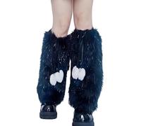 ZEPFJHE Furs Leg Warmer Winter Furry Long Boot Cuffs Fuzzy Party Costume For Holiday Festival Performances Play Faux Furs Fuzzy Long Boots Shoes Cuffs Cover Warm Furry