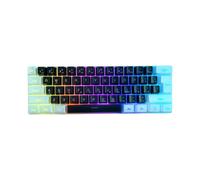 ZEPFJHE Gaming Mechanical Keyboard 61 Keys Corded Office LED Backlit Keycap Mechanical for Computer Laptop Quiet Typing Portable Office
