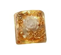ZEPFJHE Gamings Keycaps Camellias Resins Keycap Flower Pattern KeyCap For Mechanical Keyboards