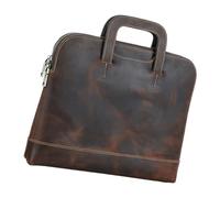 ZEPFJHE Genuine Leather 13.3inch Laptop Sleeve with Soft Interior Design Secure for Macbookpro Notebook Leather Laptop Case with Storage