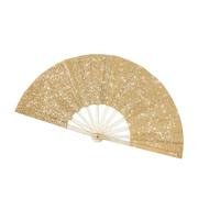 ZEPFJHE Glittering Hand Fan Portable Performances Tool For Artists Dancers And Parties Enthusiasts Foldable Structure Sparkling Stage Performances Fan