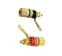 ZEPFJHE Gold Plated Amplifiers Speakers Terminals Binding Post Banana Plug Socket Connectors Suitable For 4mm Plugs Gold Plated Plugs