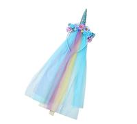 ZEPFJHE Halloween Rainbow Headband Flower Stage Headwear Horn Halloween Party Props Horn Present Headband Props Colorful Accessory