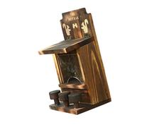 ZEPFJHE Handcrafted Wood Small Animal Food Container and Hanging Feeder Perfect for Backyard Wildlife Watching Nut Storage Feeder for Squirrels
