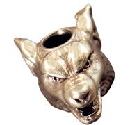 ZEPFJHE Handmade Brass Wolf Head Charm For Paracord Or Keychain Jewelry Accessories Stylish Outdoor Enthusiast Accessory Handcrafted Brass Charm
