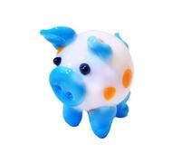 ZEPFJHE Handmade Colorful Glass Piggy Figurine Miniature Animal Statue Ornament For Home Decors And Office Desk Decoration Glass Sculpture