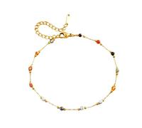 ZEPFJHE Handmade Ethnic Styles Necklace Anklet Multicolor Stone Beads Jewelry For Women Unique Gemstones Accessories Beaded
