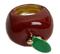 ZEPFJHE Handmade Vibrant Strawberry/Fruit Rings Dripping Oil Lightweight And Comfortable Jewelry Fashion Accessory Resin Fashion Jewelry