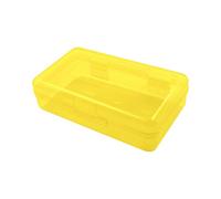 ZEPFJHE Hard Pencil Case High Capacity Pencil Storage Box Water Resistant Clear Pen Case for Colored Marker Paint Brush Storage Box with Lid