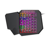 ZEPFJHE High Feedbacks Mechanical Gaming Keyboards for Single Hand Use with Colorful Illuminations Adjustable DPI Comfort Wrist Rest Stable Connection DPI